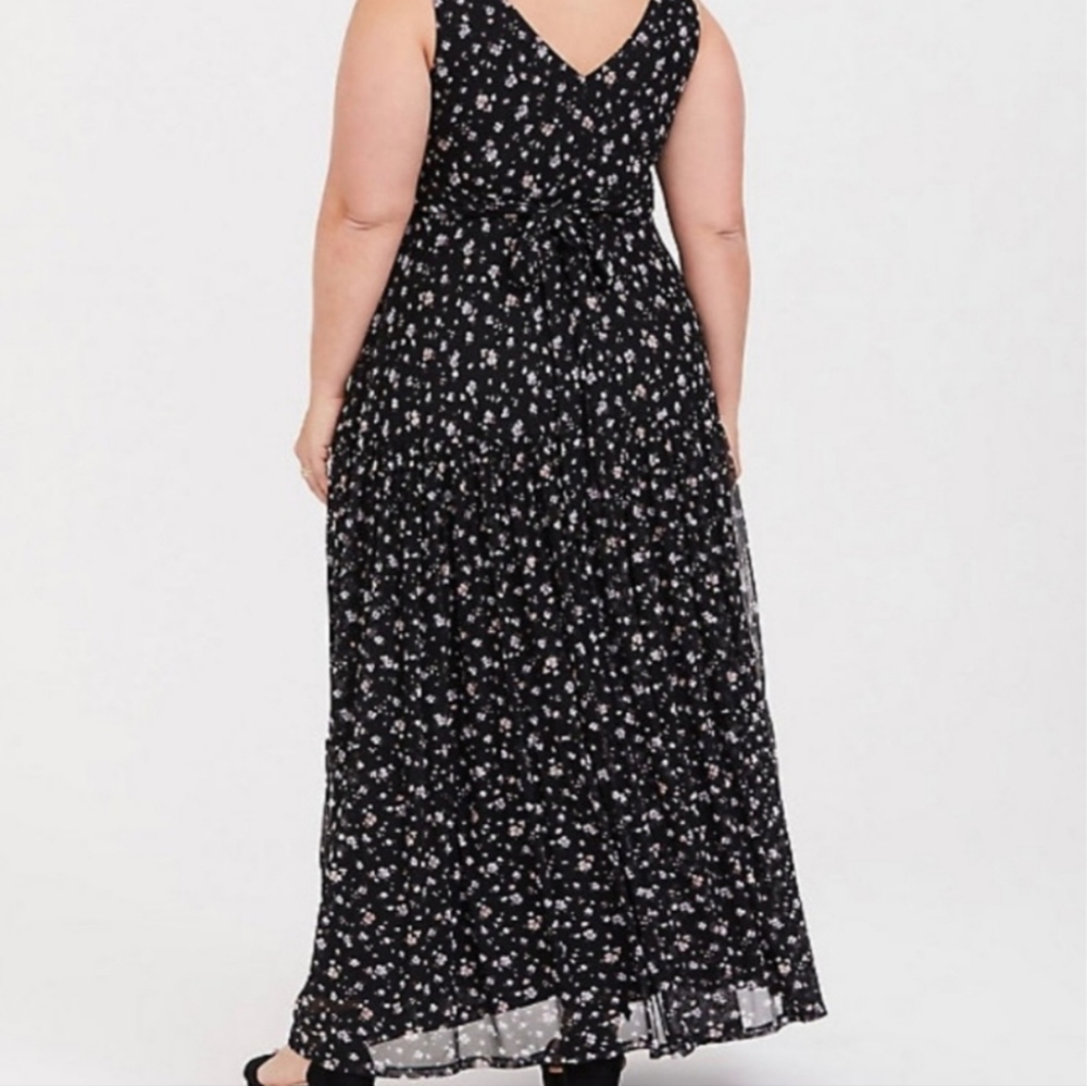 Torrid Flowy Floral Mesh Maxi Dress - Picture 3 of 8